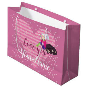 Girl Being in love Large Gift Bag