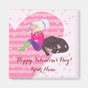 Girl Being in love Magnet