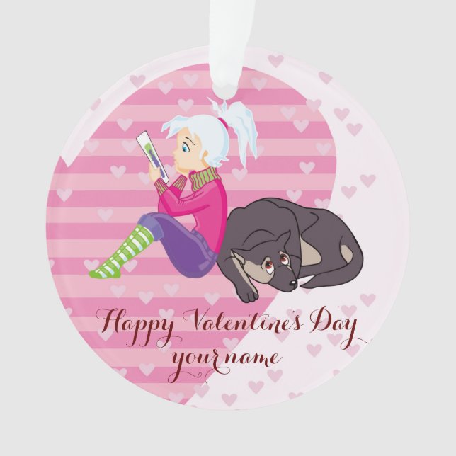 Girl Being in love Ornament (Front)