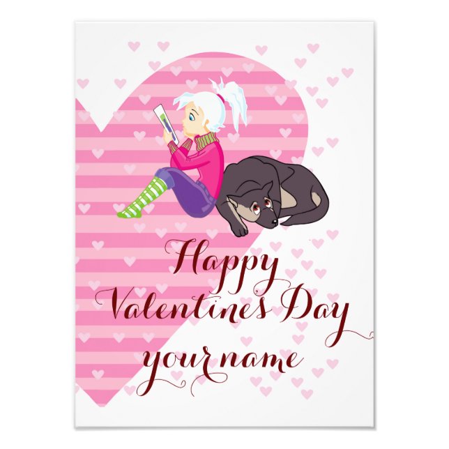 Girl Being in love Photo Print (Front)