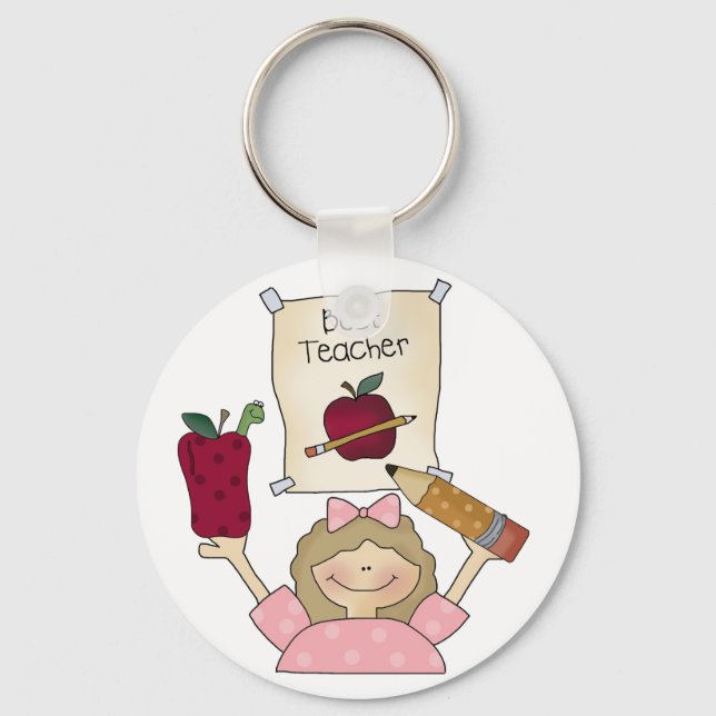 Girl Best Teacher Key Ring (Front)