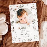 Girl Birth Announcement Card | Wildflower