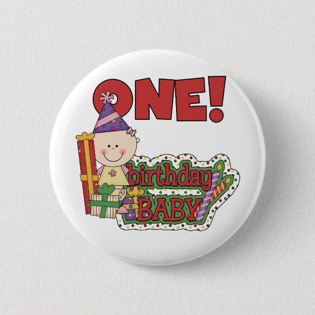 Girl Birthday Baby Tshirts and Gifts 6 Cm Round Badge (Front)