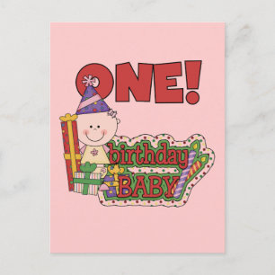 Girl Birthday Baby Tshirts and Gifts Postcard