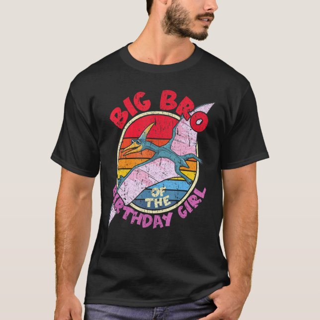 Girl Birthday I Big Bro I Pterodactylus I Family M T-Shirt (Front)