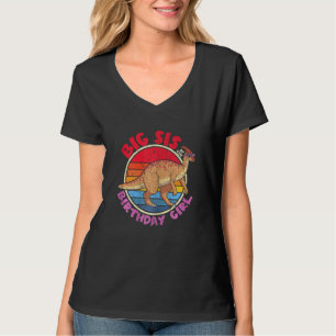 Girl Birthday I Big Sis I Parasaurolophus I Family T-Shirt