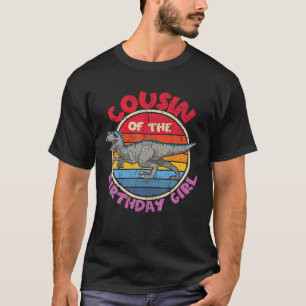 Girl Birthday I Cousin I Velociraptor I Family Mat T-Shirt