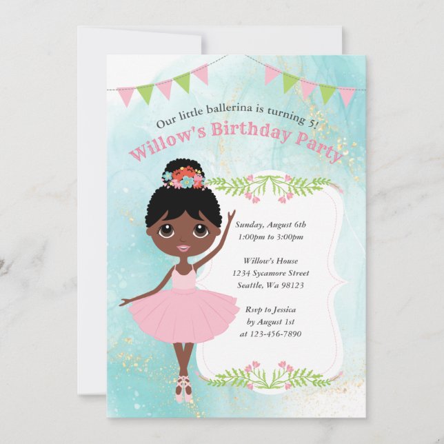 Girl Birthday Invitations (Front)