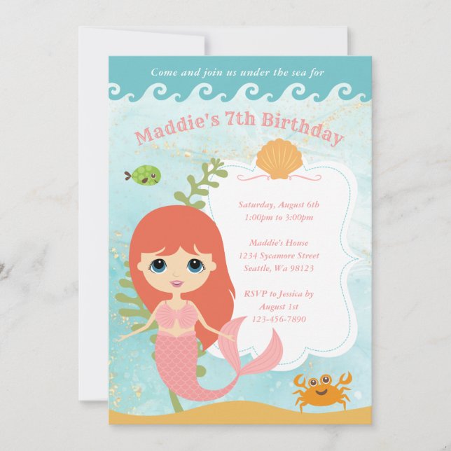 Girl Birthday Invitations (Front)