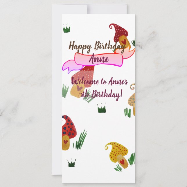 Girl Birthday Party Invitation (Front)