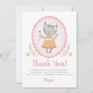 Girl Birthday Party Thank You Card