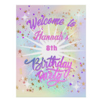 girl Birthday welcome sign