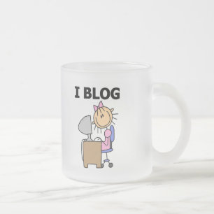 Girl Blogger Tshirts and Gifts Frosted Glass Coffee Mug
