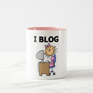 Girl Blogger Tshirts and Gifts Two-Tone Coffee Mug
