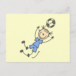 Girl Blue Uniform Soccer Player T-shirts and Gifts Postcard