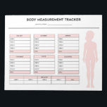 Girl Body Measurements Weight Loss Tracker Goal Notepad<br><div class="desc">Girl Body Measurements Weight Loss Tracker Goal Notepad. Log your progress each week with this body measurement tracker notepad. Pink version.</div>