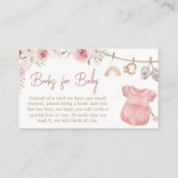 Girl Boho Clothesline Baby Shower Books for Baby
