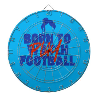 Girl Born to Play Football Dartboard