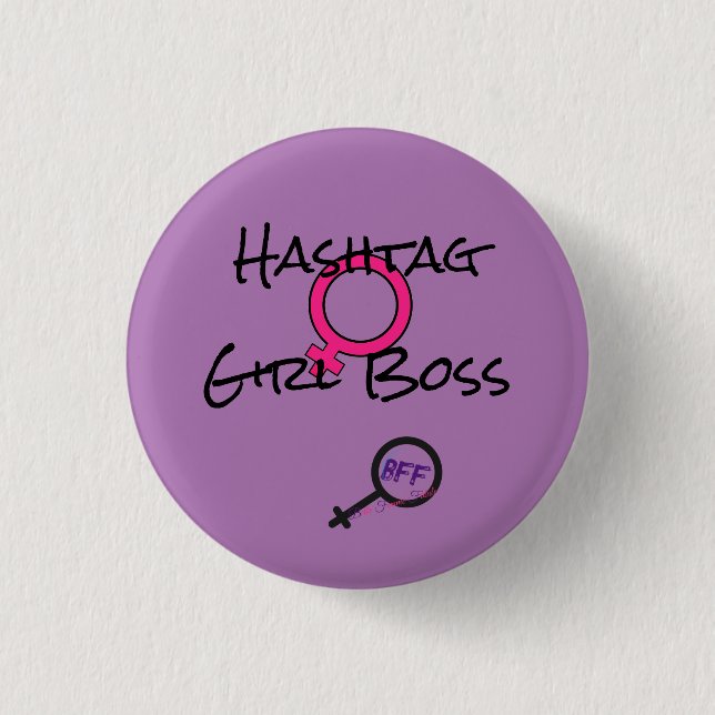 Girl Boss 3 Cm Round Badge (Front)