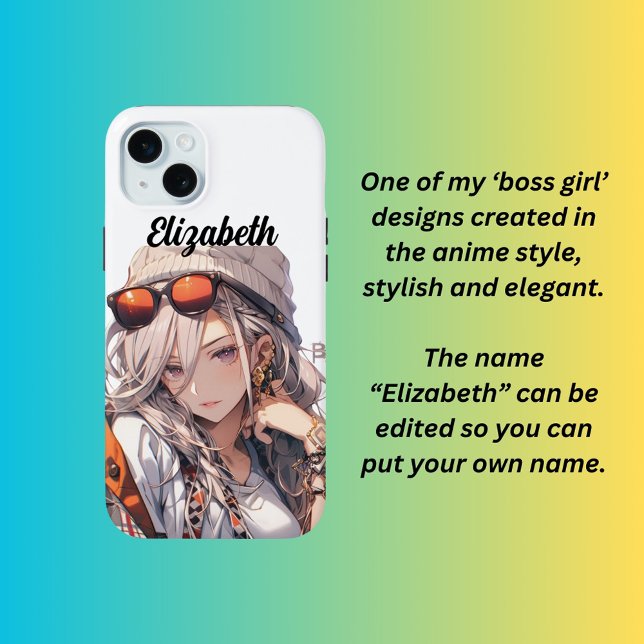 Girl boss, anime style  Case-Mate iPhone case (Creator Uploaded)