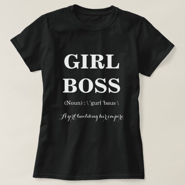 Girl Boss blk T-Shirt (Design Front)
