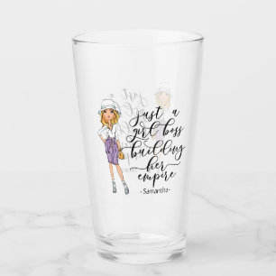 Girl Boss Blonde Lady Glass