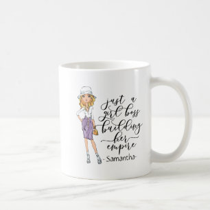 Girl Boss Blonde Lady Yellow Coffee Mug
