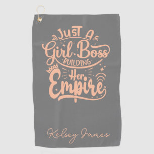 Girl Boss Building Her Empire Personalised  Golf Towel