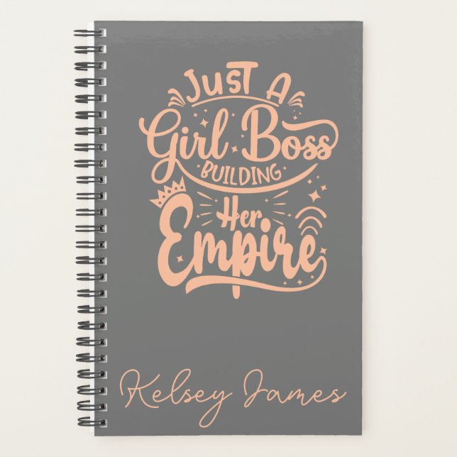 Girl Boss Building Her Empire Personalised    Planner (Front)