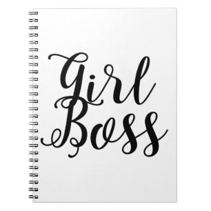 Girl boss calligraphy notebook