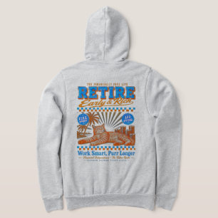 Girl Boss Cat – Retire Early 70s Art Hoodie