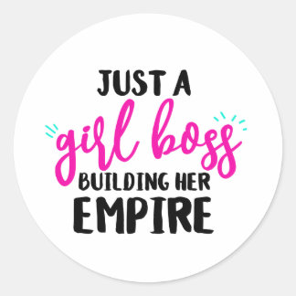 Girl Boss Classic Round Sticker
