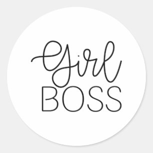 Girl Boss Classic Round Sticker