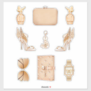 Girl Boss Decals High Fashion Rose Gold Stickers