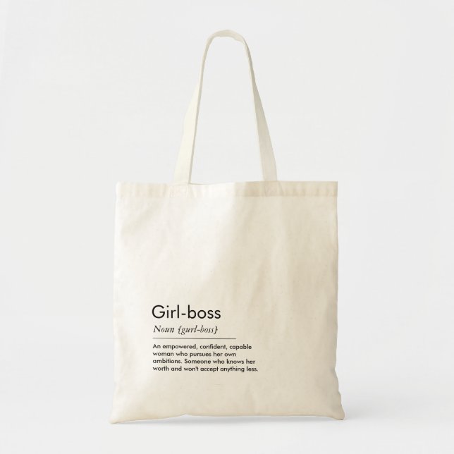 Girl Boss Definition Tote  (Front)