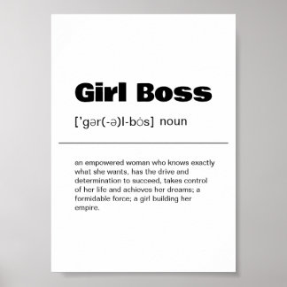 Girl Boss Definition Wall Art Print