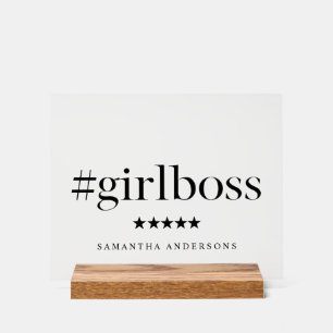 "Girl Boss" Desk Sign with Name