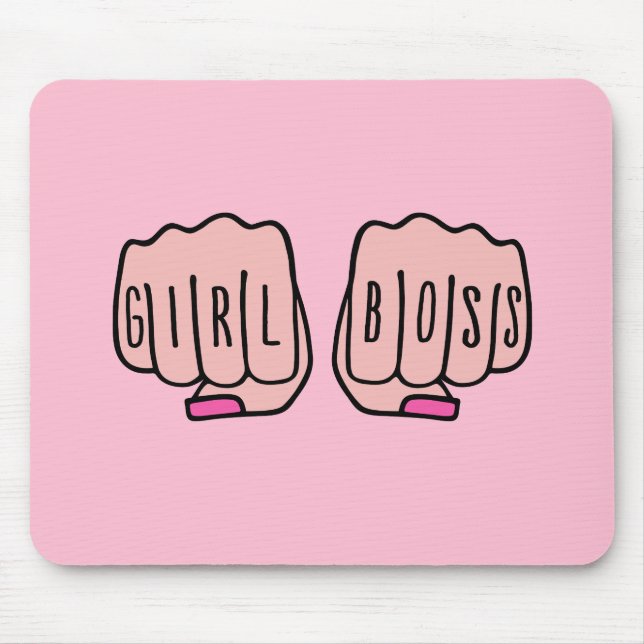 Girl boss female hands mouse mat (Front)