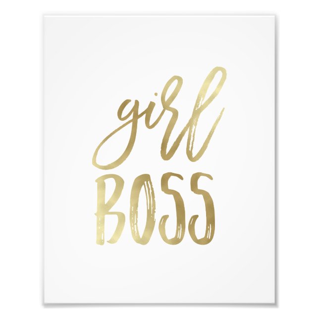 Girl Boss | Gold Art Print (Front)