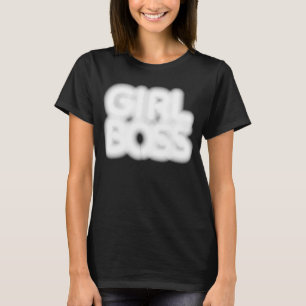 Girl Boss Neon White Light Sign T-Shirt