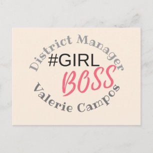Girl Boss Personalised Postcard