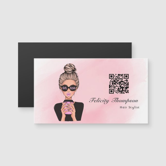 Girl Boss QR Code (Front/Back)