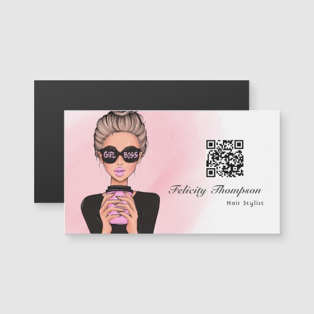 Girl Boss QR Code (Front/Back)