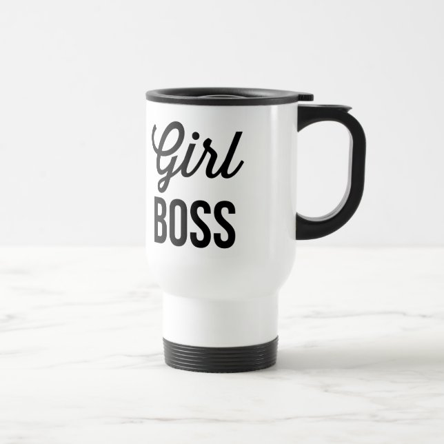 GIRL BOSS | Retro Typography Travel Mug (Right)