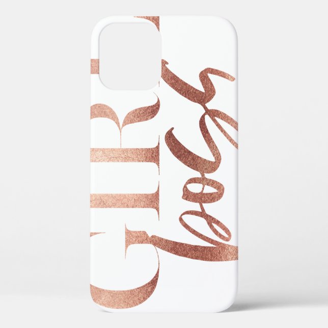 Girl Boss | Rose Gold Black Text | Case-Mate iPhone Case (Back)