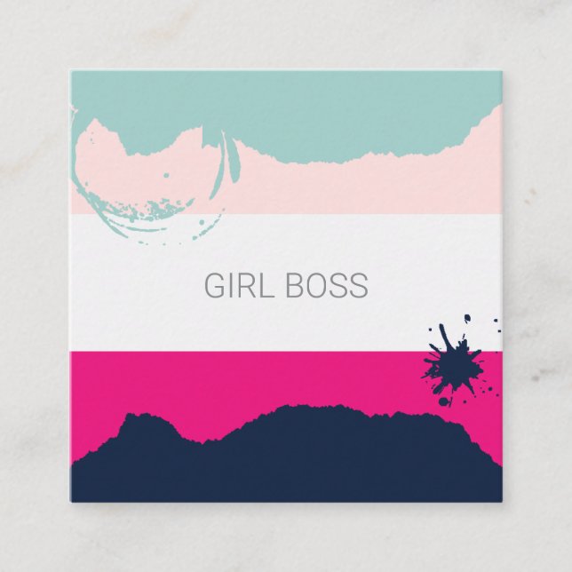 GIRL BOSS SQUARE BUSINESS CARD (Front)
