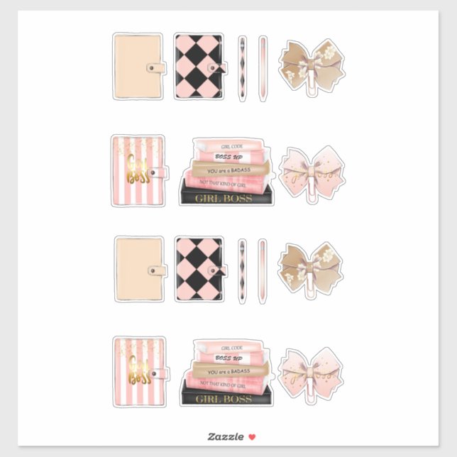 Girl Boss Women High Fashion Planner Decals (Sheet)