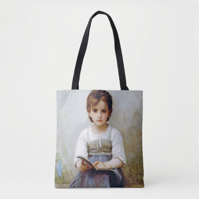 Girl, Bouguereau Tote Bag (Front)