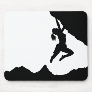 girl boulderer and Matterhorn Mouse Mat