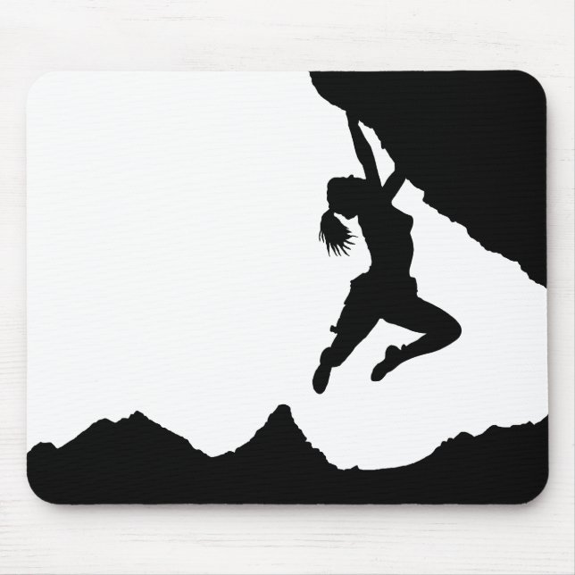 girl boulderer and Matterhorn Mouse Mat (Front)